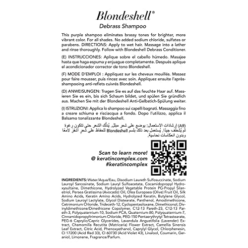 Keratin Complex Blondeshell Debrass Shampoo