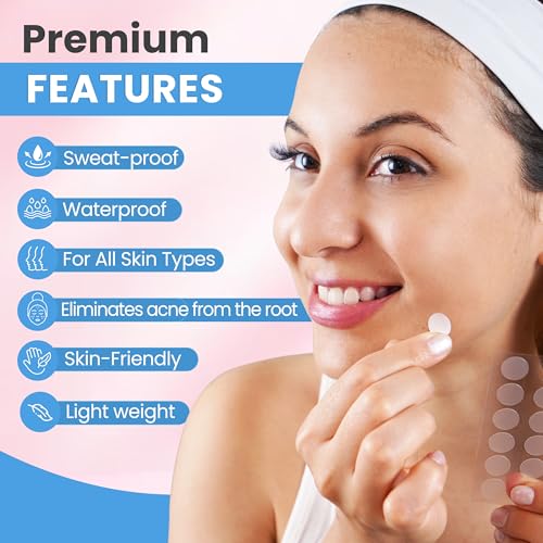 Invisible Hydrocolloid Pimple Patches for Face ? Triple Action Acne Protection, Makeup Cover, 6X Advanced Absorption Technology, Waterproof & Sweatproof, Travel-Friendly (2 Sizes, 72 Count)