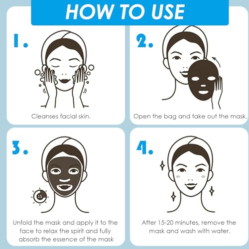 12 Pack Face Mask Skin Care,Sheet Mask Set,Facial Masks for Women Care, Skincare Hydrating Face Masks,Moisturizing,Soothing,Premium for All Skin Types