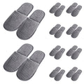 Disposable Slippers for Guests, 10 Pairs Coral Fleece Non Slip Hotel Slippers, Unisex, Washable Reusable for Hotel, Guest, Travel, Bride, Women