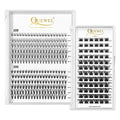 Cluster Lashes 240Pcs Individual Lashes 10D+20D D Curl Mix8-14mm & Cluster Lashes 72 Pcs Wide Stem Individual Lashes C/D Curl 8-16mm
