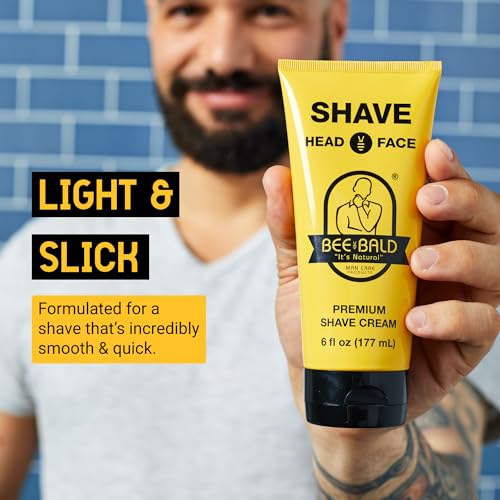 Bee Bald 3-Pack with SMOOTH Daily Moisturizer, HEAL Post-Shave Healing Balm, and SHAVE Premium Shaving Cream