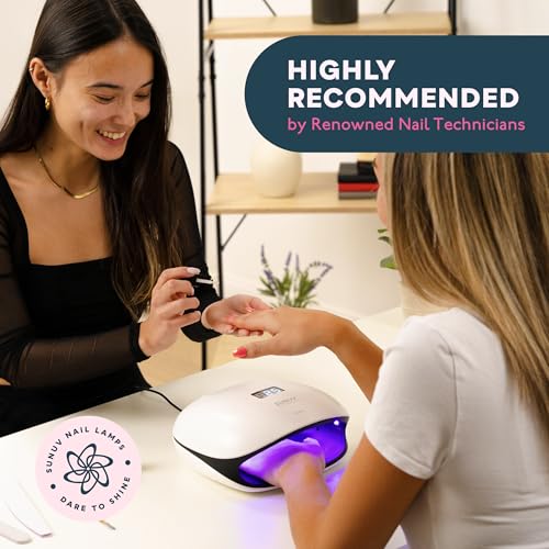 SUNUV 48W UV LED Nail Lamp, UV Light for Nails SUN4 Black, Hema-Free Gel Nail Polish Kit, 6 Colors Gel Polish Set