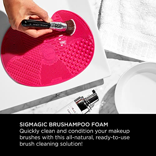 Sigma Beauty Sigmagic Foam Makeup Brush Shampoo ? Makeup Brush Cleaner Solution with Professional Grade Formula to Remove Makeup Residue and Build Up on Brushes & Sponges (6.76 FL Oz)