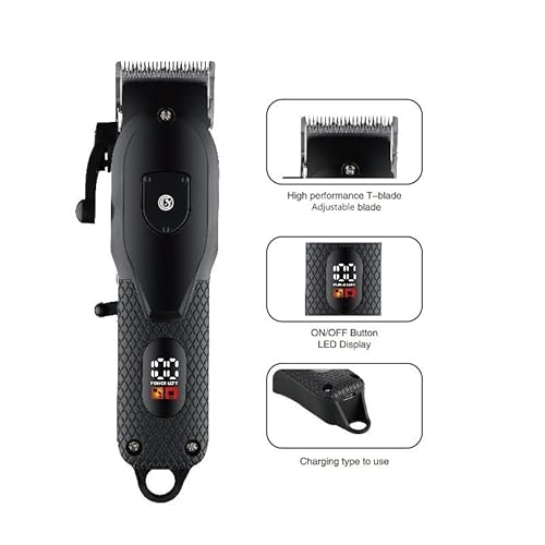 Hair Clippers for Men Professional - Cordless&Corded Barber Clippers for Hair Cutting & Grooming Rechargeable Beard Trimmer