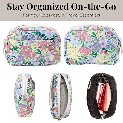 Baggallini Women's Pocket Cosmetic - Lightweight Bag - Travel Essentials Makeup Organizer Mini