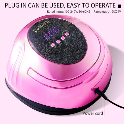 Limegirl UV Nail Lamp - Pearlescent Version, Professional Nail Dryer with 4 Timer, Powerful Dual UV & LED Lamp Beads and Auto Sensor, Fast Curing Gel Lamp, Salon Home Manicure Kit (Pearl Pink)