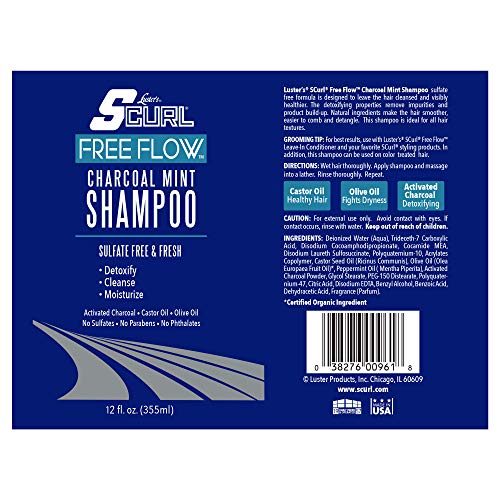 Luster's SCurl Free Flow Charcoal Mint Shampoo