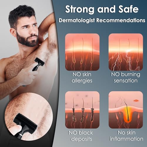 Body Hair Trimmer for Men, Electric Groin Pubic Hair Trimmer, Body Hair Groomers, Waterproof Wet/Dry Ball Trimmer for Full Body and Privates with Replacement Body Groomer Foil Heads (A)
