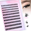 Zegaine Self Adhesive Eyelashes Natural Self Adhesive Lash Clusters Wispy Pre Glued Eyelash Clusters Clear Band C-Curly Pesta?as Postizas Naturales Wispy Glueless Lashes No Glue Needed 10-14MM