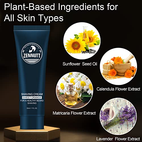 Shaving Cream Mens,8 PCS Travel Shave Cream Gift Set Close Shave Luxury Mens Shaving Cream Kit Unique Gift for Christmas Stocking Stuffers Birthday Gifts for Men Him Dad Adult Husband Boyfriend