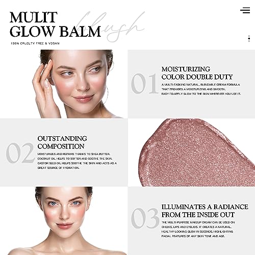bayfree Cream Blush for Cheeks, Face Makeup, Radiant Finish, Hydrating, Blendable Color & Silk Smoothing Primer Balm for Smooth & Flawless Skin, Long Lasting, Soft Texture, Matte Finish