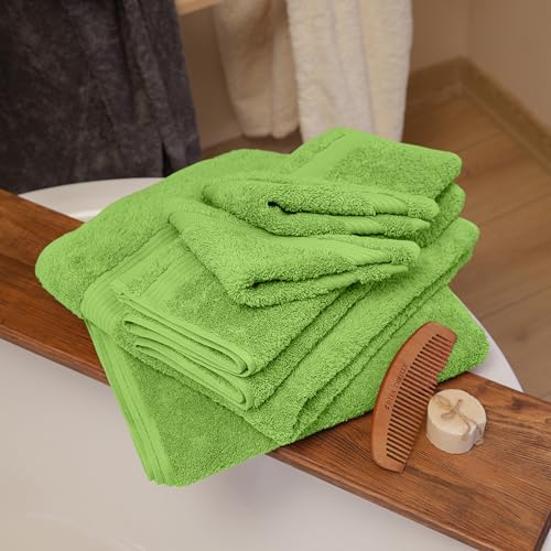 Classic Turkish Towels CTT - Premium Washcloths 12 Pack Set, 100% Turkish Cotton, Highly Absorbent & Quick Dry, Face Towels Wash Cloths for Hotel, Spa & Gym | 12"x12" (Green)