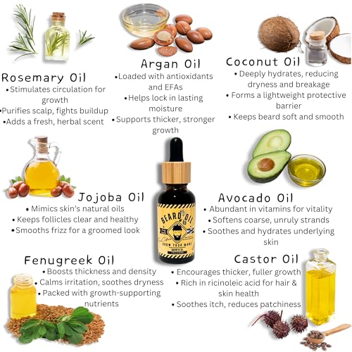 Beard Oil for Men ? Big Squeeze Vanilla Citrus ? Made with Natural Ingredients to Promote Healthy Beard Growth, Soften & Nourish for a Fuller-Looking Beard ? 1 oz