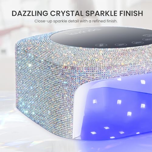 Lavinda UV LED Nail Lamp, 54W Rechargeable Cordless Nail Lamp Nail Dryer Gel Polish UV Nail Light with 4 Timer Setting, Professional Quick Dry Curing Lamp with Display Auto Sensor for Salon & Home