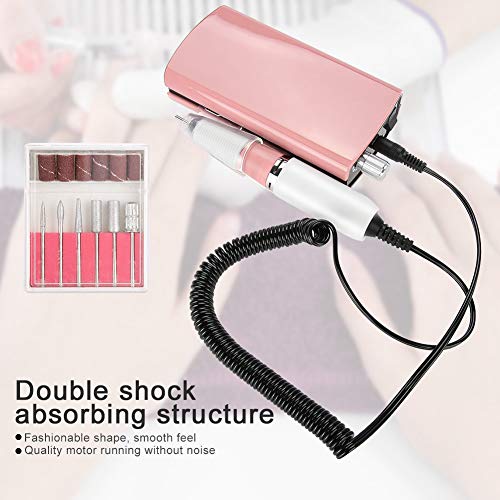 Nail File Drill Machine, Portable Professional Pedicure Electric Nail Drill Nail Grinding Machine Set Nail Art Equipment Kit(us Plug)