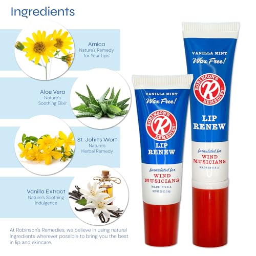 Robinson's Remedies Lip Renew Endurance Cream for Wind Musicians (7.5 ml slant tip)