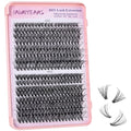 Lash Clusters Wispy 10-18mm 320pcs Volume Lash Extensions D Curvature Individual Lashes DIY Eyelash clusters Lashes fluffy false eyelashes(30+40D,0.07,10-18mm)