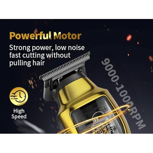 KEMEI Professional Cordless Hair Clipper for Men ? Barber Trimmer, Haircutting Tool, Long-Lasting Battery, USB Charging with LED Display, The Ultimate Grooming Gift for Men