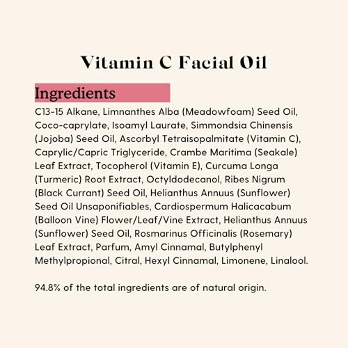 Essano Vitamin C Face Oil with Turmeric & Jojoba Oil, Facial Oil for Radiant, Glowing Skin, Supports Even Skin Tone and Appearance of Dark Spots, Easily Absorbed & Lightweight, Cruelty Free, 20ml