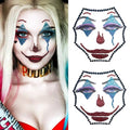 2 Pcs Face Gems Jewels Tattoos Halloween Party Festival Rave Day of the Dead Temporary Rhinestone Crystal Stones Women Body Gems Makeup Stickers (Blue)