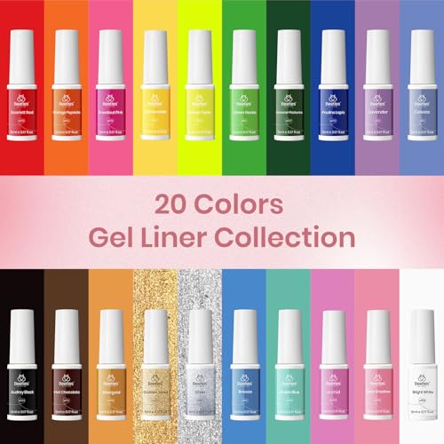 Beetles Gel Liner Nail Art Polish Set with Chrome Nail Powder Mirror Effect Manicure Nails Art Decoration