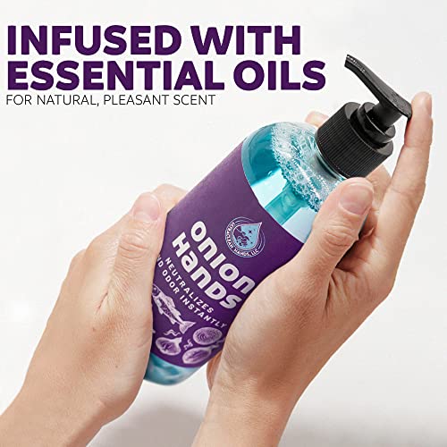 Odor-Eliminating Hand Wash ? Instantly Removes Onion, Garlic, Fish & Strong Scents ? Unscented, Organic Soap upgrade, 16 fl oz ? Made in USA