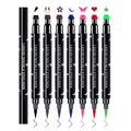 CAHIUYOA 7PCS Colorful Eyeliner Stamp Pen,Double-headed Eye Liner Liquid Liner Pencils for Face Stamps Makeup,Long-lasting Smudgeproof delineador de ojos contra el agua