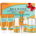 Skin Care Set,6Pcs Women Teen Glass Skincare w/Korean Rice Extract,Hydrate Glow Repair Anti-Aging Facial Routine Kit Self Care Gifts for Women Mom Wife Teenage Girl Her Valentines Day Christmas Gifts