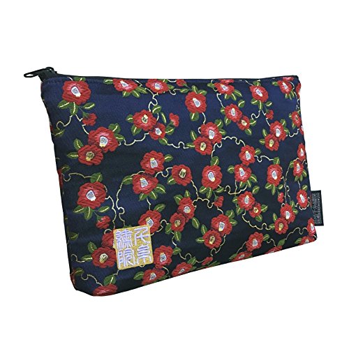 Brocade zipper pouch, lined with Nishijin brocade, size M.