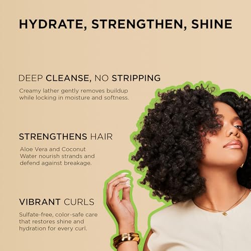 African Pride Moisture Miracle Aloe & Coconut Water Shampoo | Hydrating & Moisturizing Shampoo | Color Safe | 12 oz
