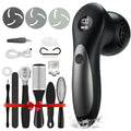 Electric Feet Foot Callus Remover Equipped with A Vacuum System Foot Scrubber 17 in 1 Professional Foot Care Tool Ipx6 Waterproof Rating for Removing Hard Cracks Dryness and Dead Skin (Black)