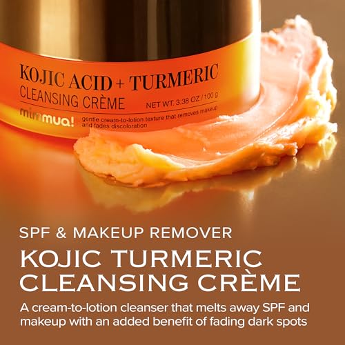 KOJIC ACID TURMERIC CLEANSING CR?ME | Balm to Oil Cleanser | Makeup Remover Cleansing Cream | No Eye Stinging | Helps Even Tone & Fade Hyperpigmentation w/Consistent Use 100ml / 3.38 Fl Oz