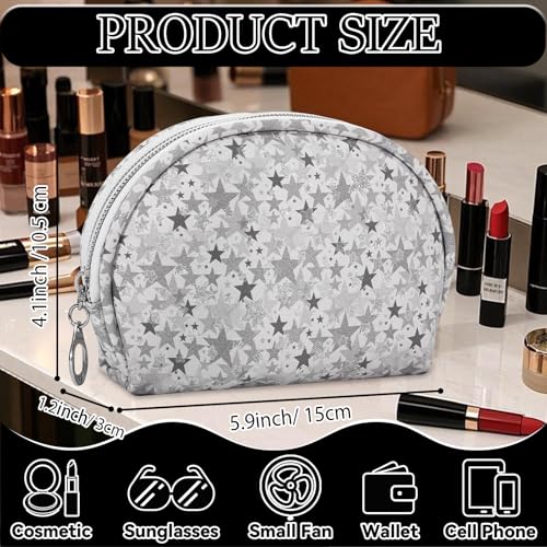 12 Pieces Small Cosmetic Bags, Waterproof Mini Makeup Pouch with Zipper, Toiletry Bag for Travel Portable Organizer Storage Purse for Women (Grey)