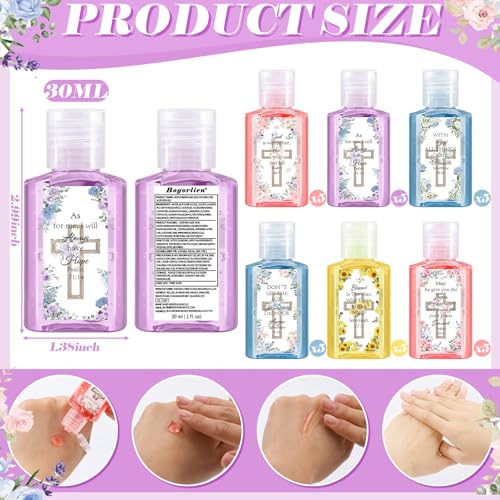 Demissle 30 Pcs Christian Mini Aloe Vera Gel Bulk 1 oz Religious Bible Verse Aloe Vera Gel Travel Size Gifts for Catholic Church Prayer Pastor Women Mom Holiday Easter Party Favors