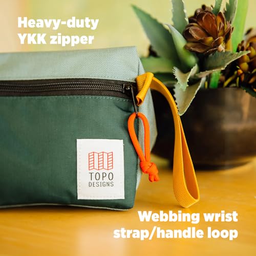 Topo Designs Dopp Kit - Travel Bag for Personal Care Essentials, Self Standing Shape, Fully Lined, Recycled Nylon