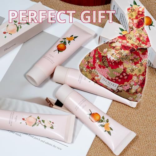 DEMIKI Shea Butter Hand Cream for Dry Cracked Hands, Birthday Gifts for Women, Bridesmaid Gifts, Nurse Gifts, Valentines Day Gifts, Party Favors, Hand Cream Gifts Set for Women, Travel Size1.7fl.ozx4