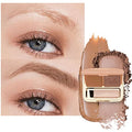 Oulac Waterproof Brown Eyebrow Powder Kit with Brow Brush 2 in1 Long Lasting Instant Eyebrow Pomade & Powder Natural Makeup for Sparse Brows 3.2 g/0.11 oz (Ginger£©