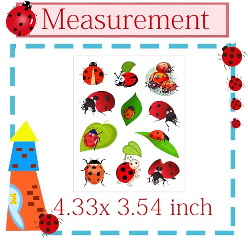 340 Ladybug Temporary Tattoos Stickers Birthday Party Favors Decorations Tattoo