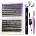 Lash Clusters Kit Natural for DIY: 280-Pcs 30D+40D Ultra-light Waterproof Eyelashes, D Curl Cat Eye 12-16mm Mixed Fake Lashes by Wendy Lashes