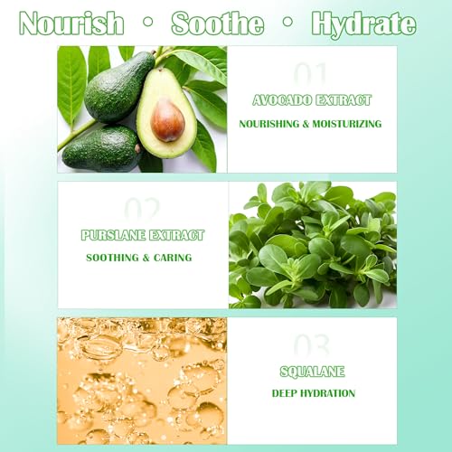 Avocado Eye Mask ? Nourishing & Moisturizing Eye Gel Patches for Dry Skin & Wrinkles, Hydrating Under Eye Mask for Collagen Boost