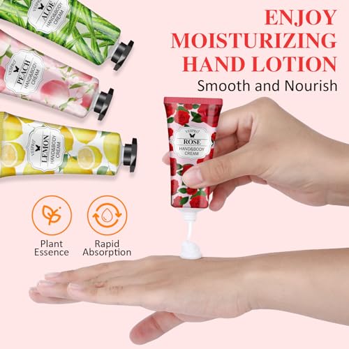 VESPRO 210 Pack Moisturizing Hand Cream Gifts Set, Easter Basket Stuffers, Hand Lotion Travel Size for Dry Cracked Hands, Bulk Hand Lotion for Teacher Gifts, Mom Gifts, Bridesmaid Gifts, Small Gifts