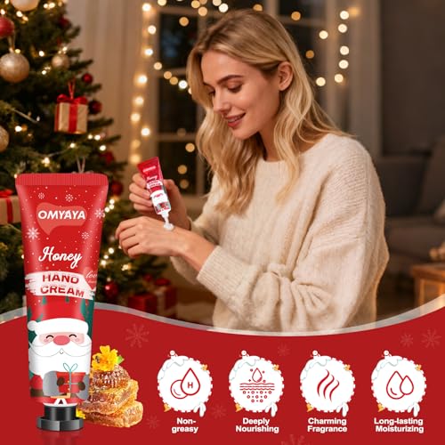50 Pack Christmas Hand Cream Gifts Set, Bulk Hand Lotion for Party Favors, Moisturizing Mini Hand Lotion , Travel Size Hand Cream for Dry Skin, Ideal Christmas Gifts for Women, Coworkers, Teachers