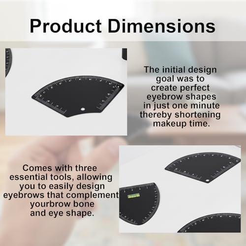 3 Pieces Eyebrow Ruler, Brow Mapping Tool, for Precise Eyebrow Shaping and Mapping
