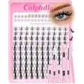 Fairy Lash Clusters Kit 8-16mm Manga Eyelash Clusters with 5-6mm Bottom Lashes C-curly Lash Extension Kit Spiky Anime Individual Lashes DIY Cluster Eyelash Extensions Kit Natural Thin Band Lash Kit