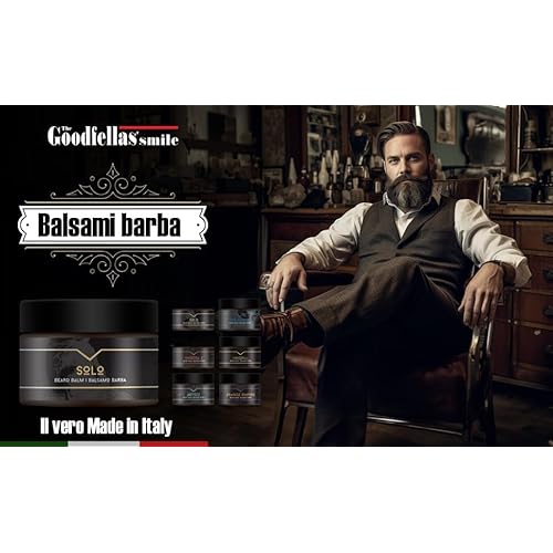 The Goodfellas' smile Conditioning and Softening Beard Balm 1.7 oz - Made in Italy with Shea Buter & Jojoba Oil -(Original Wood & Whiskey)