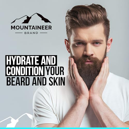 Mountaineer Brand All Natural Biotin Beard Growth Balm | Made in USA | Beard Conditoner and Softner | Moisturize and Hydate | 2 oz