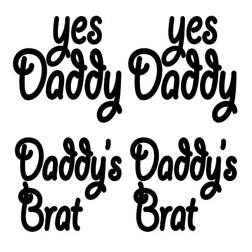 5 Sheets of Daddy's Brat Yes Daddy Temporary Tattoos