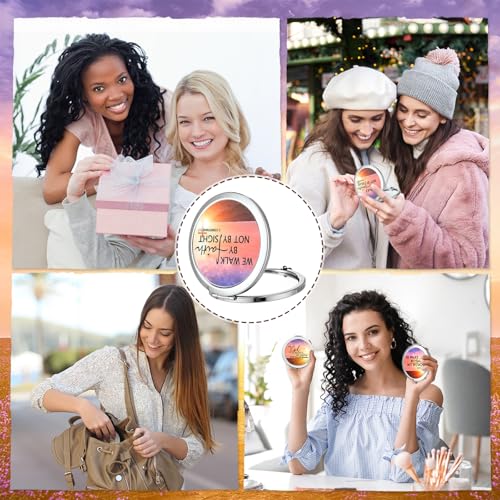 RattanView 9 Pcs Christian Gifts for Women Bible Verse Compact Mirrors Religious Gifts Inspirational Pocket Mirror for Mother Women Friends