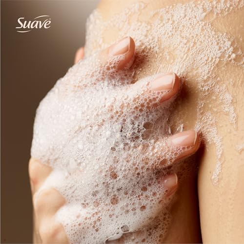 Suave Moisturizing Body Wash, with Wild Cherry Blossom and Vitamin E Extract, No Parabens, No Phtahaltes, 18 Oz Pack of 6